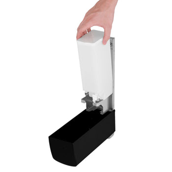 AIR-WOLF | Dozownik mydła & płynu dezynfekującego z przyciskiem - 1200ml - Stal nierdzewna - Czarny - Prime Gastro