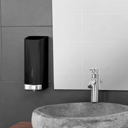 AIR - WOLF | Dozownik mydła & płynu dezynfekującego z przyciskiem - 1200ml - Stal nierdzewna - Czarny