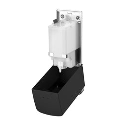 AIR - WOLF | Dozownik mydła & płynu dezynfekującego z przyciskiem - 800ml - Stal nierdzewna - Czarny