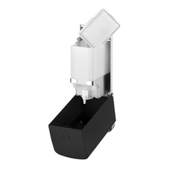 AIR - WOLF | Dozownik mydła & płynu dezynfekującego z przyciskiem - 800ml - Stal nierdzewna - Czarny