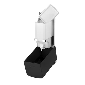 AIR-WOLF | Dozownik mydła & płynu dezynfekującego z przyciskiem - 800ml - Stal nierdzewna - Czarny - Prime Gastro