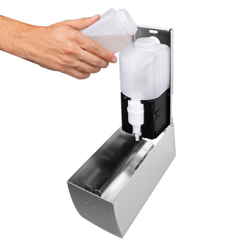 AIR-WOLF | Dozownik mydła & płynu dezynfekującego z czujnikiem - 500ml - stal nierdzewna - Prime Gastro