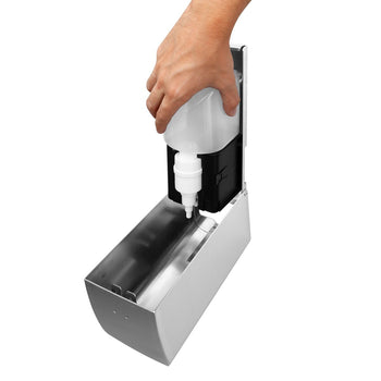 AIR-WOLF | Dozownik mydła & płynu dezynfekującego z czujnikiem - 500ml - stal nierdzewna - Prime Gastro