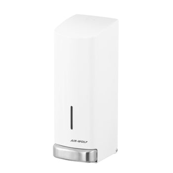 AIR-WOLF | Dozownik mydła & płynu dezynfekującego z przyciskiem - 1200ml - Stal nierdzewna - Biały - Prime Gastro