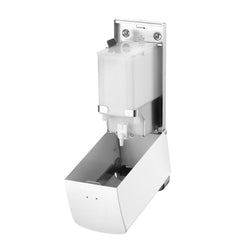 AIR - WOLF | Dozownik mydła & płynu dezynfekującego z przyciskiem - 800ml - Stal nierdzewna - Biały