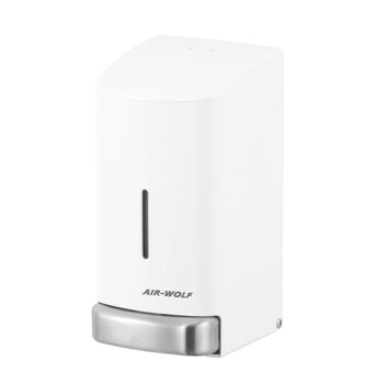 AIR-WOLF | Dozownik mydła & płynu dezynfekującego z przyciskiem - 800ml - Stal nierdzewna - Biały - Prime Gastro