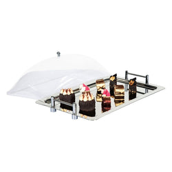 Taca GN 1/1 - stal nierdzewna - z przezroczystym kloszem