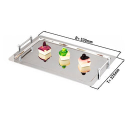 (4 sztuki) Taca GN 1/1 - stal nierdzewna - polerowana
