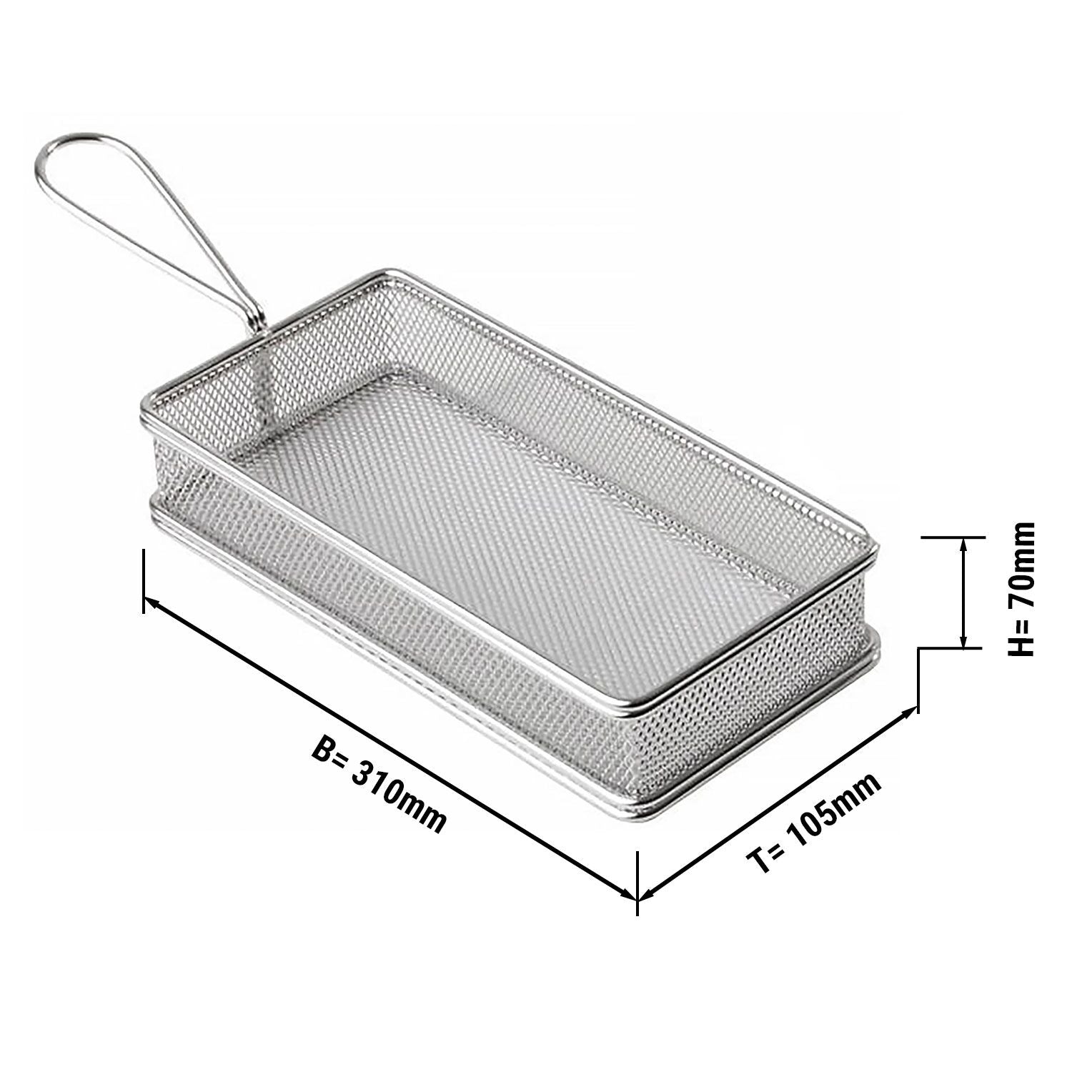 Kosz do serwowania/smażenia SREBRNY - Prime Gastro