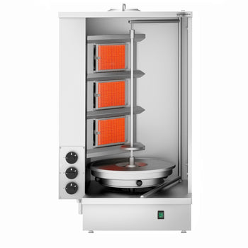 Gazowy grill do shawarmy/kebaba- 3 palniki - maks. 40 kg - Prime Gastro