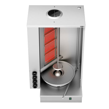 Gazowy grill do shawarmy/kebaba- 4 palniki - maks. 60 kg - Prime Gastro