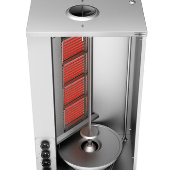 Gazowy grill do shawarmy/kebaba- 4 palniki - maks. 60 kg - Prime Gastro