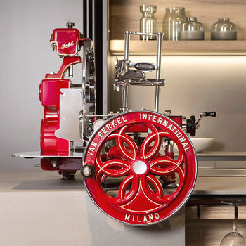 BERKEL | Krajalnica z kołem zamachowym B114 - Ostrze: Ø 319 mm - Czerwona - Prime Gastro