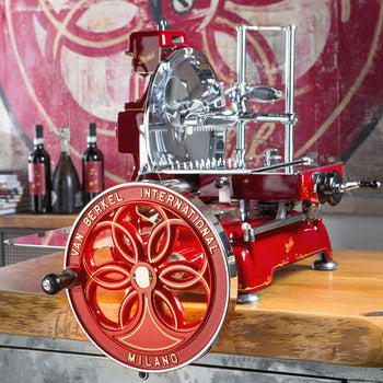 BERKEL | Krajalnica z kołem zamachowym B114 - Ostrze: Ø 319 mm - Czerwona - Prime Gastro