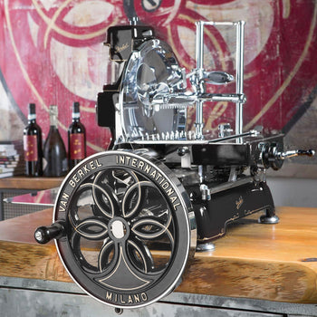 BERKEL | Maszyna z kołem zamachowym B114 - Ostrze: Ø 319 mm - Czarny - włącznie z ramą podstawy - Prime Gastro