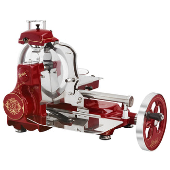 BERKEL | Maszyna z kołem zamachowym Tribute - Ostrze: Ø 300 mm - Czerwona - włącznie z ramą podstawy - Prime Gastro