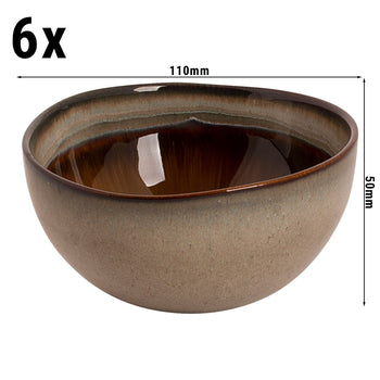 (6 sztuk) Hazelton - Miska - Ø 11 cm - Brązowy - Prime Gastro