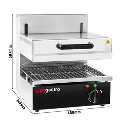 Elektryczny piekarnik do pity/ salamander gastronomiczny SPEZIAL - 2,8 kW - 220 V - elementy grzewcze z regulacją wysokości