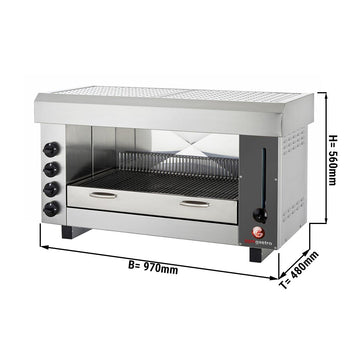Gazowy piekarnik do pity / salamander gastronomiczny PRO - 13 kW - Prime Gastro