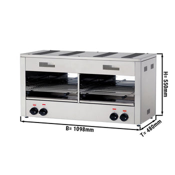 Piekarnik gazowy do pity / salamander gastronomiczny INFRAROT - 6,6 kW - Prime Gastro