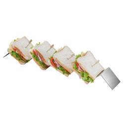 stojak ekspozycyjny na kanapki - z 4 półkami - stal nierdzewna