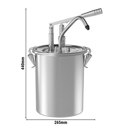 Dozownik do sosów – 10L – z pojemnikiem