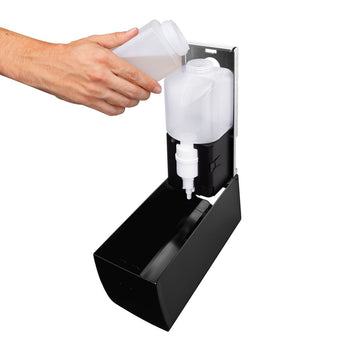 AIR-WOLF | Środek do czyszczenia desek sedesowych z czujnikiem - 500 ml - stal nierdzewna matowa czarna - Prime Gastro