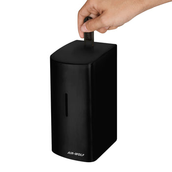 AIR-WOLF | Środek do czyszczenia desek sedesowych z czujnikiem - 500 ml - stal nierdzewna matowa czarna - Prime Gastro