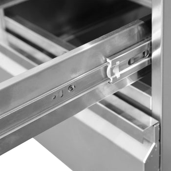 Szafka szufladowa - stal nierdzewna - 400x660mm - 2 szuflady - Prime Gastro