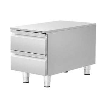 Szafka szufladowa - stal nierdzewna - 400x660mm - 2 szuflady - Prime Gastro