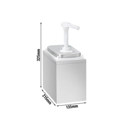 Dozownik do sosów - 2 litry - włącznie z podstawą ze stali nierdzewnej