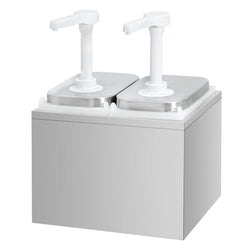 Dozownik do sosów - 2x 2 litry - włącznie z podstawą ze stali nierdzewnej