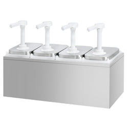 Dozownik do sosów - 4x 2 litry - włącznie z podstawą ze stali nierdzewnej