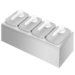 Dozownik do sosów - 4x 2 litry - włącznie z podstawą ze stali nierdzewnej