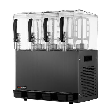 Dozownik soku - 4x 10 litrów - Czarny - Prime Gastro