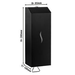 Dozownik mydła z dźwignią - 1000 ml - Stal nierdzewna - Czarny