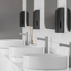 Dozownik mydła z dźwignią - 1000 ml - Stal nierdzewna - Czarny