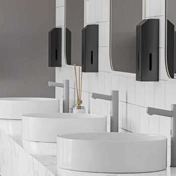 Dozownik mydła z dźwignią - 1000 ml - Stal nierdzewna - Czarny - Prime Gastro