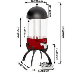 Dozownik soku - 7 litrów - Czarny