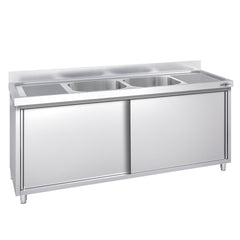 Szafka pod zlewozmywak PREMIUM - 1800x700mm - z 2 zlewami   w środku