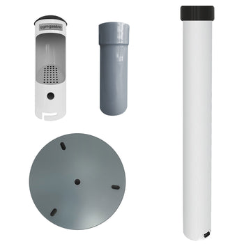 Aluminiowa popielniczka na cokole - biała - Prime Gastro