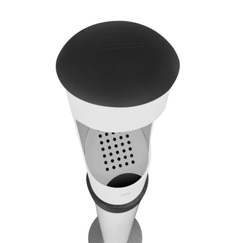 Aluminiowa popielniczka na cokole - biała - Prime Gastro