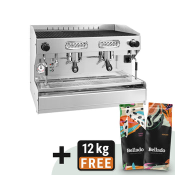 Ekspres do kawy z portafiltrem "Allegro" - 2 grupy - włącznie z systemem preinfuzji