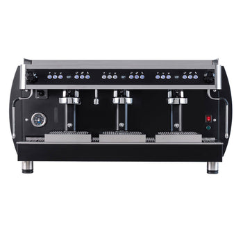 Ekspres z portafiltrem "Grace" - z wyświetlaczem cyfrowym - 3 grupy - włącznie z systemem wstępnej infuzji - czarny - Prime Gastro