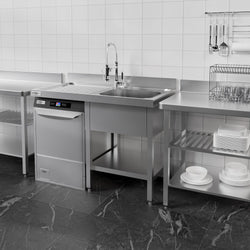 Stół zlewozmywakowy dla zmywarki do naczyń - 1200x600 mm - z 1 zlewem po prawej stronie