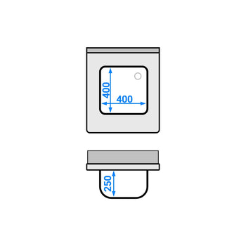 Stół zlewozmywakowy PREMIUM - 600x700mm - z dolną półką i 1 zlewem - Prime Gastro