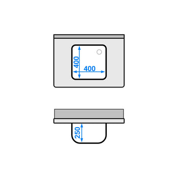 Stół zlewozmywakowy PREMIUM - 800x600mm - z dolną półką i 1 zlewem - Prime Gastro