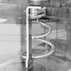 Mikser spiralny do ciasta piekarniczego - 298 litrów / 200 kg - 2 prędkości - ze stałą dzieżą - 2 silniki