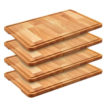 (6 sztuk) Talerz do steków - dąb - 400x250mm - Prime Gastro