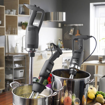 Blender ręczny włącznie z ramieniem miksującym 300 mm i trzepaczką - 650 W - płynna regulacja prędkości - Prime Gastro